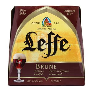 Leffe Brown beer Abbay 6x25cl